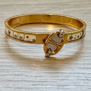 Hermes Gold and White Bangle Bracelet - new style released in August 2024. NWT